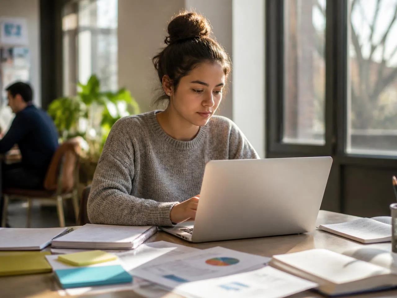Australian university student working on a marketing assignment